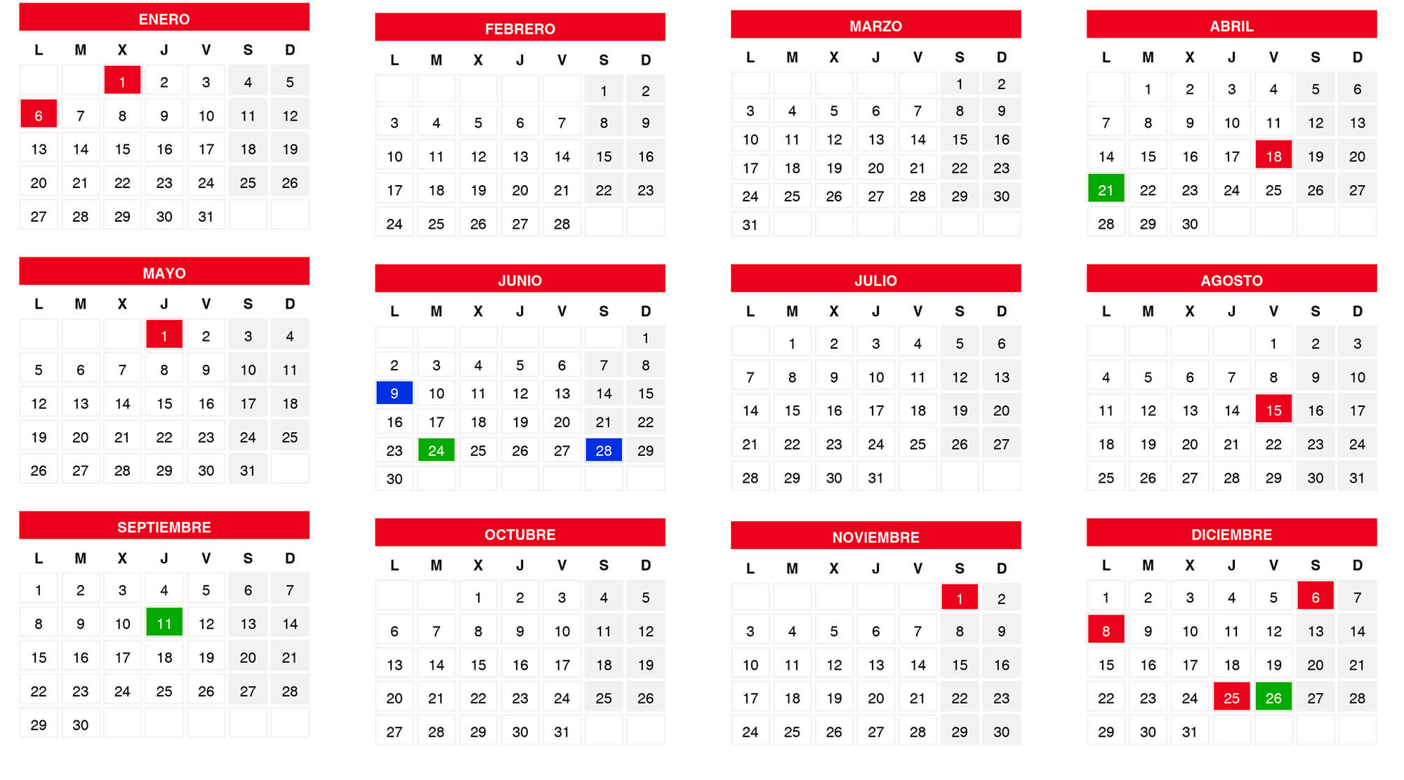 Calendario laboral Farmacia Rubí Nord